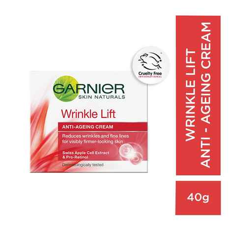 Buy Garnier Skin Naturals Wrinkle Lift Anti Agening cream Moisturizing & Smoothning (40 gm) - Purplle