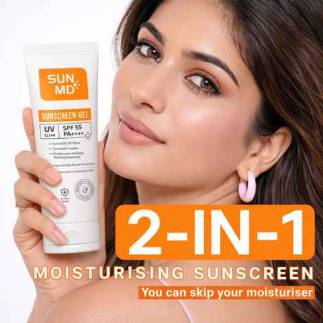 Buy SunMD Sunscreen Gel | SPF 55 PA++++ | With Ceramides and Rice Milk Extracts (30 gm) - Purplle