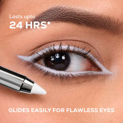 Buy Renee Midnight Kohl Pencil | Waterproof, Smudge-proof Kajal With Sharpener | Matte Finish, Long-lasting Upto 24 Hours | One-swipe Application With Vitamin E - White | (1.5 gm) - Purplle