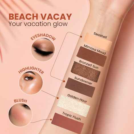 Buy Swiss Beauty Take Me Anywhere Makeup Kit | Compact & Travel-Friendly - Beach Vacay (11 gm) - Purplle
