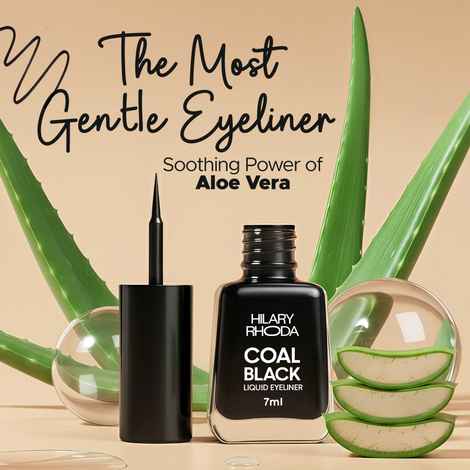 Buy Hilary Rhoda Coal Black Liquid Eyeliner | Smudge-Proof & Waterproof Eyeliner for Women | Glossy Finish & Long Lasting | Highly Pigmented - (7 ml) - Purplle