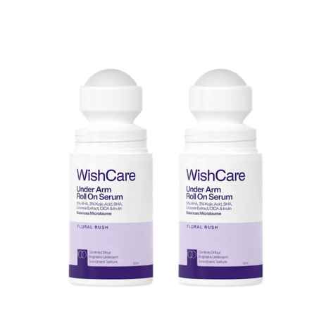 Buy WishCare Under Arm Roll On Serum For Lightening, Pigmentation & Odor Control -Floral Rush - Pack of 2 - Purplle