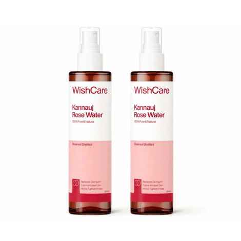 Buy WishCare Pure & Natural Kannauj Rose Water Face Toner For Glowing Skin-Hydrates & Refreshes - Pack of 2 - Purplle