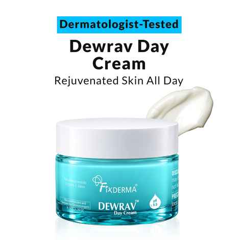 Buy Fixderma Dewrav Day Cream with Madecassoside, Ectoin & Aloin | Hydrating Face Moisturizer (50 gm) - Purplle