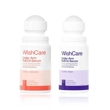 Buy WishCare Under Arm Roll On Serum For Lightening, Pigmentation & Odor Control - 2 Fragrances (Combo of 2) - Purplle