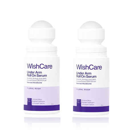 Buy WishCare Underarm Roll On Serum for Women -5% AHA3% Kojic AcidInulin - Lightening & Odor Control - Floral Rush (50 ml) - Pack of 2 - Purplle