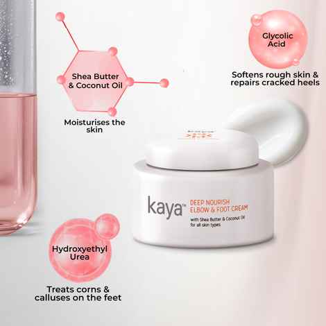 Buy Kaya Deep Nourish Elbow & Foot Cream With Shea Butter & Coconut Oil For Cracked Heels, Hand & Foot Care (50 gm) - Purplle