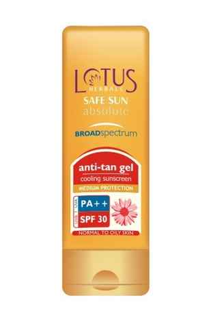 Buy Lotus Herbals Safe Sun Absolute Anti-Tan Gel PA + + SPF -30 (60 g) - Purplle