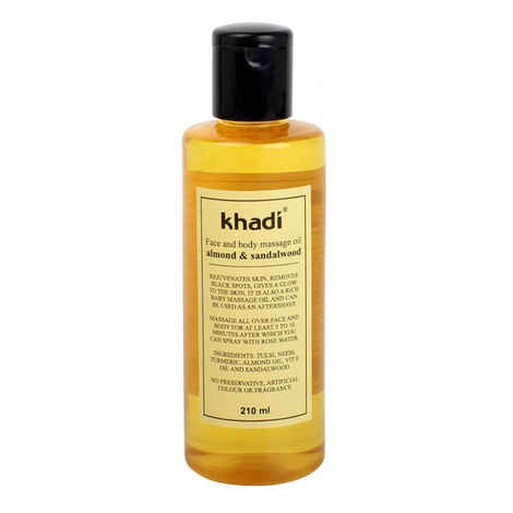 Khadi Face And Body Massage Oil With Sandalwood & Almond Oil (210 ml)