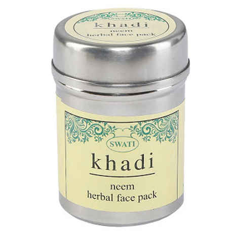 Buy Khadi Neem Herbal Face Pack 50 g By Swati Gramodyog - Purplle