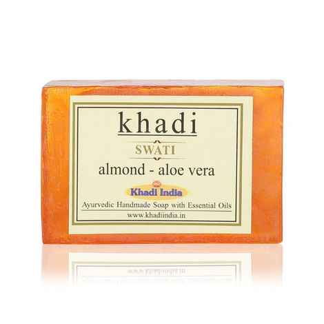 Buy Khadi Almond-Aloe Vera Soap 125 g By Swati Gramodyog - Purplle