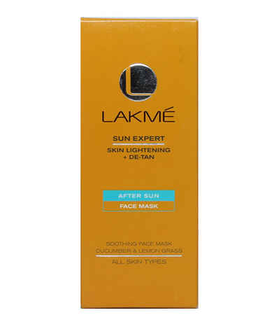 Buy Lakme Sun Expert Skin Lightening +De-Tan After Sun Face Mask (50 g) - Purplle