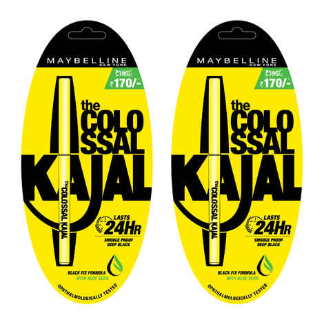 Maybelline New York Colossal Kajal 24HR Pack Of 2
