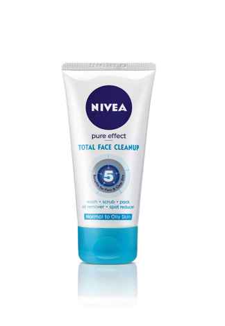 Buy Nivea Pure Effect Total Face Cleanup (Face Wash, Face Scrub and Face Mask) (50 ml) - Purplle