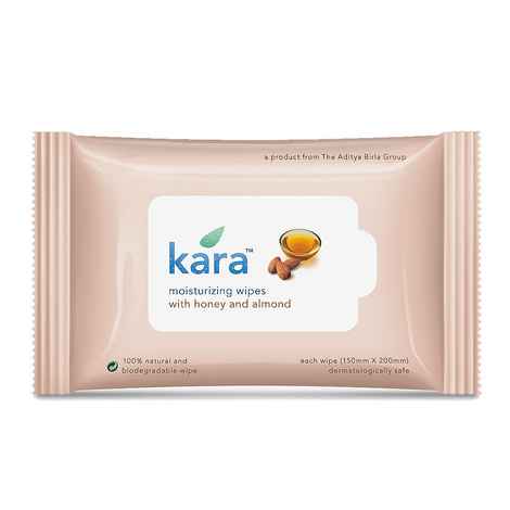 Buy Kara Honey Almond Moisturizing Wipes - Pack of 10 - Purplle