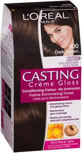 Buy L'Oreal Paris Casting Creme Gloss - Dark Brown 400 (87.5 g + 72 ml) (Pack of 2) - Purplle
