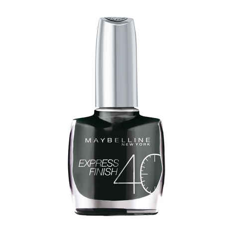 Buy Maybelline New York Express Finish Onyx Black Nail Polish 809 (10 ml) - Purplle