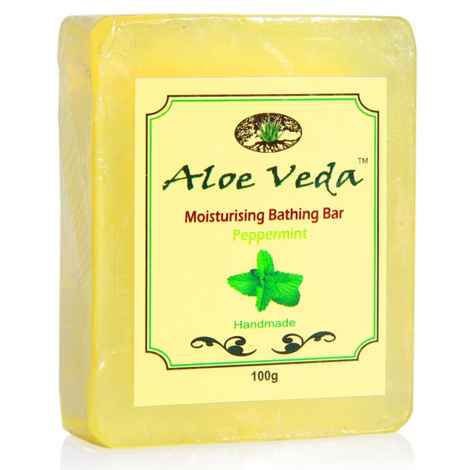 Buy Aloe Veda Moisturising Bathing Bar Peppermint 100 g - Purplle