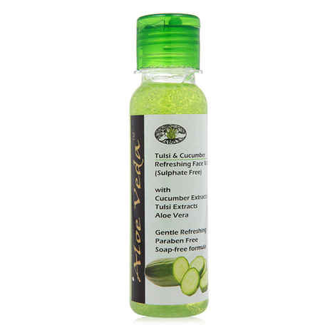 Buy Aloe Veda Tulsi Cucumber Refreshing Face Wash 100 ml - Purplle