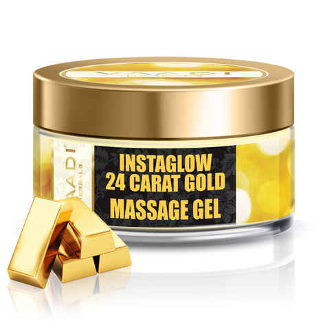 Vaadi Herbals 24 Carat Gold Massage Gel - 24 carat Gold Dust & Grape Seed Extract (50 gm)