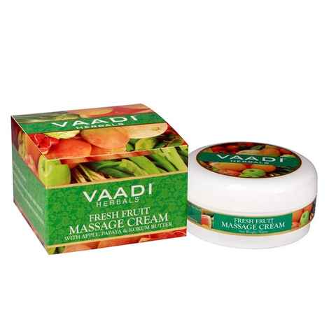 Vaadi Herbals Fresh Fruit Massage Cream with Apple, Papaya & Kokum Butter (90 ml)