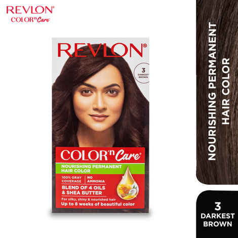 Buy Revlon Color N Care Permanent Hair Color Cream - Darkest Brown 3N - Purplle
