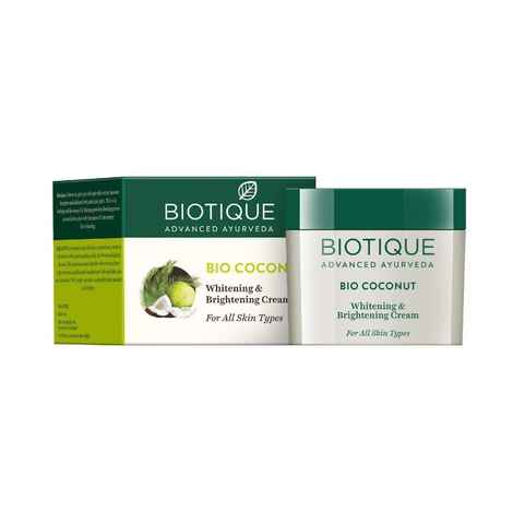 Buy Biotique Bio Coconut Whitening & Brightening Cream (50 g) - Purplle