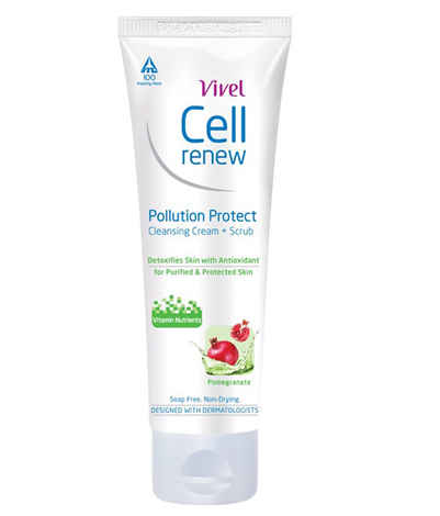 Buy Vivel Cell Renew Pollution Protect Cleansing Cream+Scrub (100 ml) - Purplle