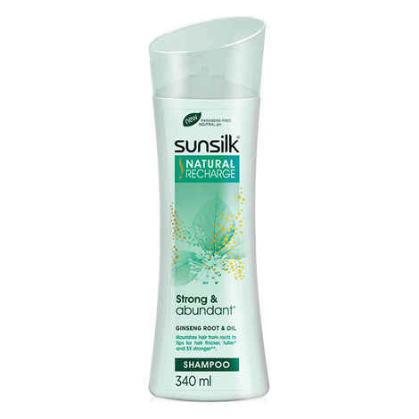 Buy Sunsilk Natural Recharge Strong & Abundant Shampoo (340 ml) - Purplle