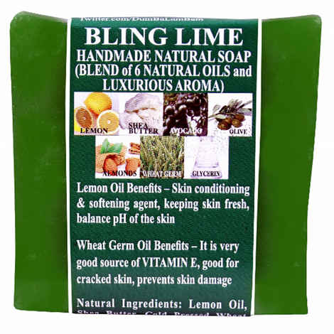 Buy DBLB Handmade Natural Soaps Bling Lime Handmade Soap (100 g) - Purplle