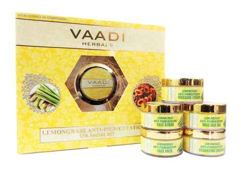 Buy Vaadi Herbals Lemongrass Anti-Pigmentation Spa Facial Kit With Cedarwood Extract (270 g) (Buy 1 Get 1 Free) - Purplle
