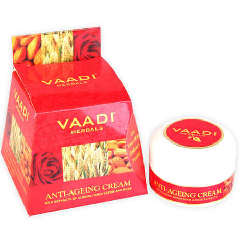 Buy Vaadi Herbals Anti Ageing Cream Almond, Wheatgerm Oil & Rose (30 g) (Buy 1 Get 1 Free) - Purplle