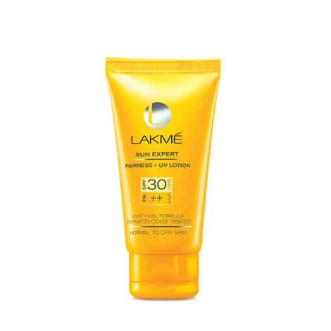Buy Lakme Sun Expert Super Matte Lotion Sunscreen SPF 30 PA++ with Niacinamide & Vit C | Broad spectrum UVA/B protection | Blue light protection | No White Cast | for all dry, normal skin| 100ml - Purplle