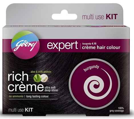 Godrej Expert Cream Hair Colour Kit - Burgundy 4.16 (20 ml + 26 ml)