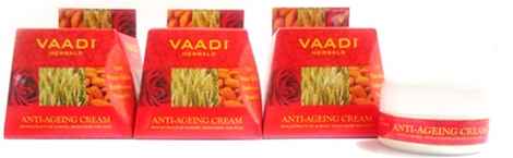 Buy Vaadi Herbals Anti Ageing Cream Almond, Wheatgerm Oil & Rose (30 g x 3) (Buy 1 Get 1 Free) - Purplle