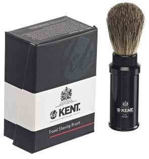 Buy Kent Premium Real Badger Hair Travel Shaving Brush in Black Anodized Aluminium Case TR2 - Purplle