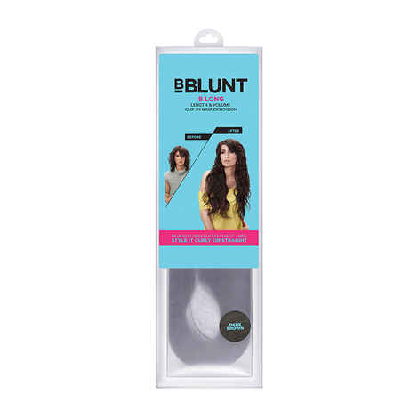Buy BBLUNT B Long, Length And Volume Clip on Hair Extension, Dark Brown - Purplle
