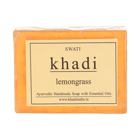 Buy Swati Khadi Ayurvedic Handmade Soap LEMONGRASS - Purplle