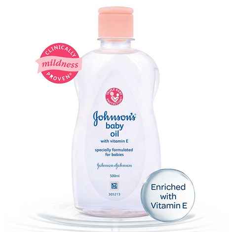 Buy Johnson And Johnson Oil With Vitamin E (500 ml) - Purplle