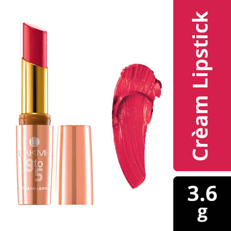Buy Lakme 9 to 5 Creaseless Creme Lip Color Flaming Function (3.6 g) - Purplle
