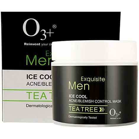 Buy O3+ Exquisite Men Tea Tree Ice Cool Acne-blemish Control Mask (300g) - Purplle