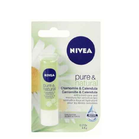 Buy Nivea Lip Care Pure & Natural-Camomile & Calendula (4.8 g) - Purplle