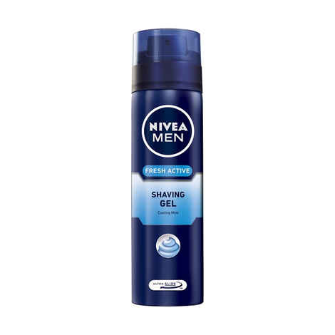 Nivea Men Fresh Active Shaving Gel (200 ml) with Cooling Mint