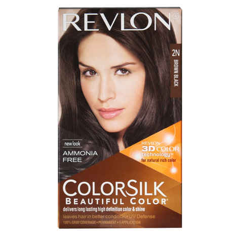 Buy Revlon Colorsilk Beautiful Color 3D Technology Brown Black 2N - Purplle