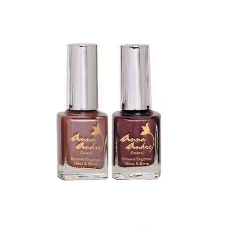 Buy Anna Andre Paris Chocolate Truffle Nail Polish Set (Shade 80042 & 80045) - Purplle