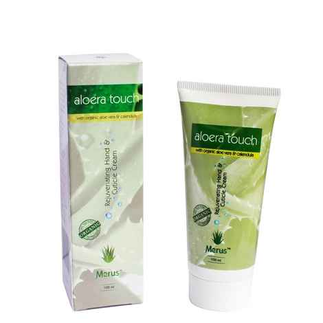 Buy Merus Aloera Touch Rejuvenating Hand & Cuticle Cream (with organic Aloe Vera & Calendula) (100 ml) - Purplle