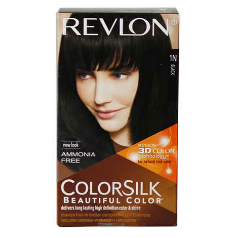 Buy Revlon ColorSilk Hair Color with 3D Color Technology Black 1N 91.8 ml - Purplle
