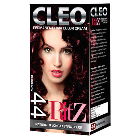 Buy Cleo Ritz Permanent Hair Color Cream Burgundy 44 - Purplle