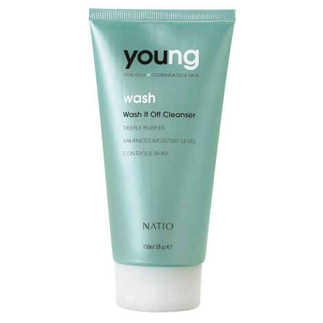 Buy Natio Young For Oily Combination Skin Wash Wash It Off Cleanser (150 ml) - Purplle