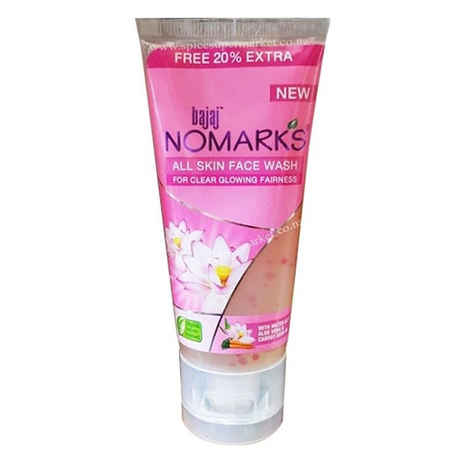Buy Bajaj Nomarks All Skin Face Wash For Clear Glowing Fairness - Purplle